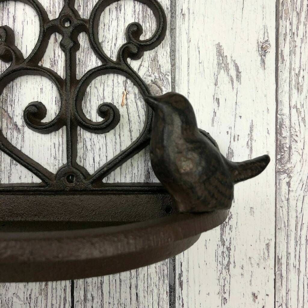 Conwy Cast Iron Wall Bird Feeder By Garden Selections