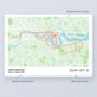London Personalised Marathon Map Print, thumbnail 2 of 4
