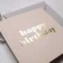 Retro Gold Foil Happy Birthday Card, thumbnail 1 of 6