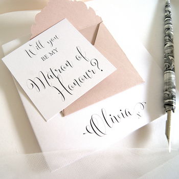 Personalised Matron Of Honour Precious Message Card, 4 of 8