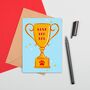 Best Dog Dad Trophy Card, thumbnail 2 of 2