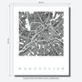 Manchester Map Art Print Limited Edition, thumbnail 4 of 5
