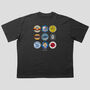 Brighton Football Beer Mats Oversized T Shirt, thumbnail 1 of 10