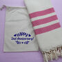 Personalised Soft Cotton Chevron Throw Blanket, thumbnail 4 of 11