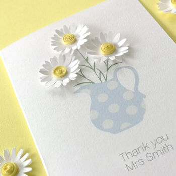 Teacher Thank You Paper Daisy Card, 2 of 5