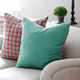 Large Multi Spot Pink And Turquoise Wool Cushion, thumbnail 2 of 4