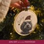 Personalised Pet Portrait Christmas Decoration, thumbnail 1 of 8