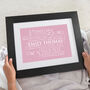 Personalised Baby Birth Announcement Word Art, thumbnail 3 of 12