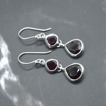 Red Garnet Earrings: January Birthstone Jewelry, 2 of 5