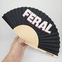 Handheld Feral Folding Fan, thumbnail 3 of 3