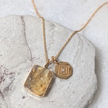 The Duo Citrine Necklace, 2 of 10