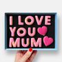 I Love You Mum Message Iced Biscuits Mother's Day Letterbox Gift, thumbnail 1 of 11