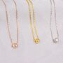 Tiny Dot Pendant Necklace In Sterling Silver, thumbnail 3 of 12