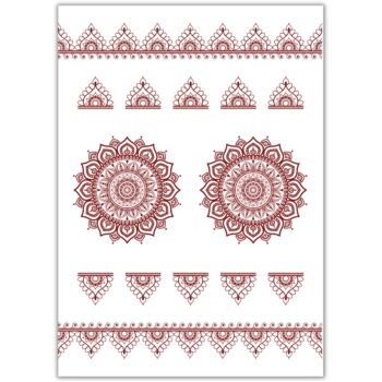 Henna Mehndi Tattoo Sheet Paisley Mandala One, 2 of 2