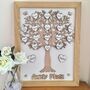 Personalised Family Tree Framed Wooden Auntie Gift, thumbnail 4 of 7