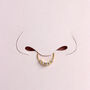 Sterling Silver Five Cz Pave Septum Helix Nose Ring, thumbnail 2 of 3