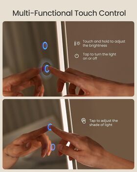 Standing LED Mirror Jewellery Cabinet, Lockable Design, 5 of 9