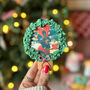 Edible Photo Christmas Wreath Letterbox Iced Cookie, thumbnail 2 of 11