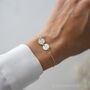Personalised Double Disc Bracelet – Custom Jewellery Gift, thumbnail 1 of 6