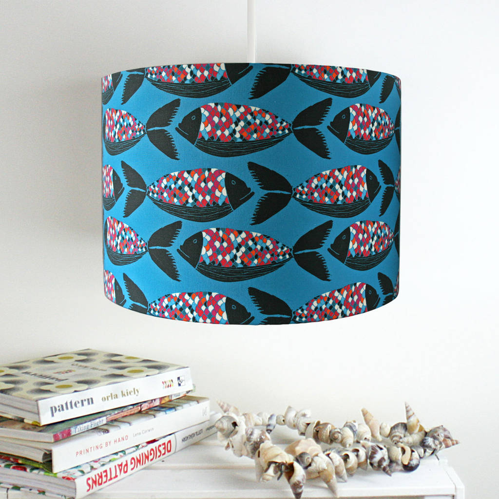 Colourful Scallop Fish Handmade Ceiling Lampshade By Made By Ilze