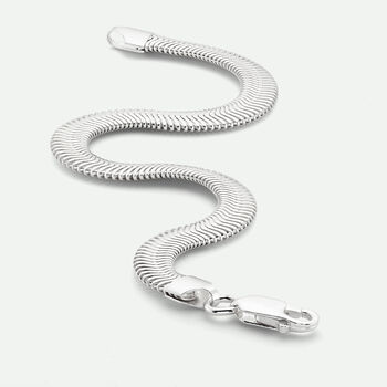 Sterling Silver Snake Chain Bracelet Seven Inch, 3 of 3