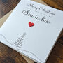 Son In Law Personalised Christmas Card, thumbnail 1 of 4