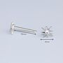 Sterling Silver Crystal Star Stud Earrings, thumbnail 3 of 5