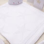 Toffee Moon White Star Christening Baby Blanket, thumbnail 2 of 12
