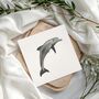 Playful Hand Drawn Dolphin Greeting Card, thumbnail 6 of 7