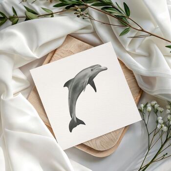 Playful Hand Drawn Dolphin Greeting Card, 6 of 7