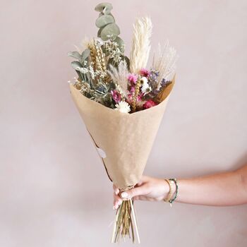 Colourful Vintage Style Dried Flower Bouquet, 2 of 5