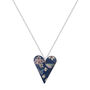 Jasmine Blue Flower Heart Pendant Necklace, thumbnail 1 of 2