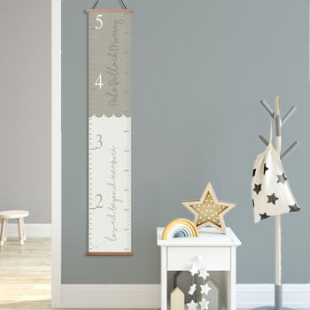 Personalised Loved Beyond Measure Canvas Height Chart, 6 of 9