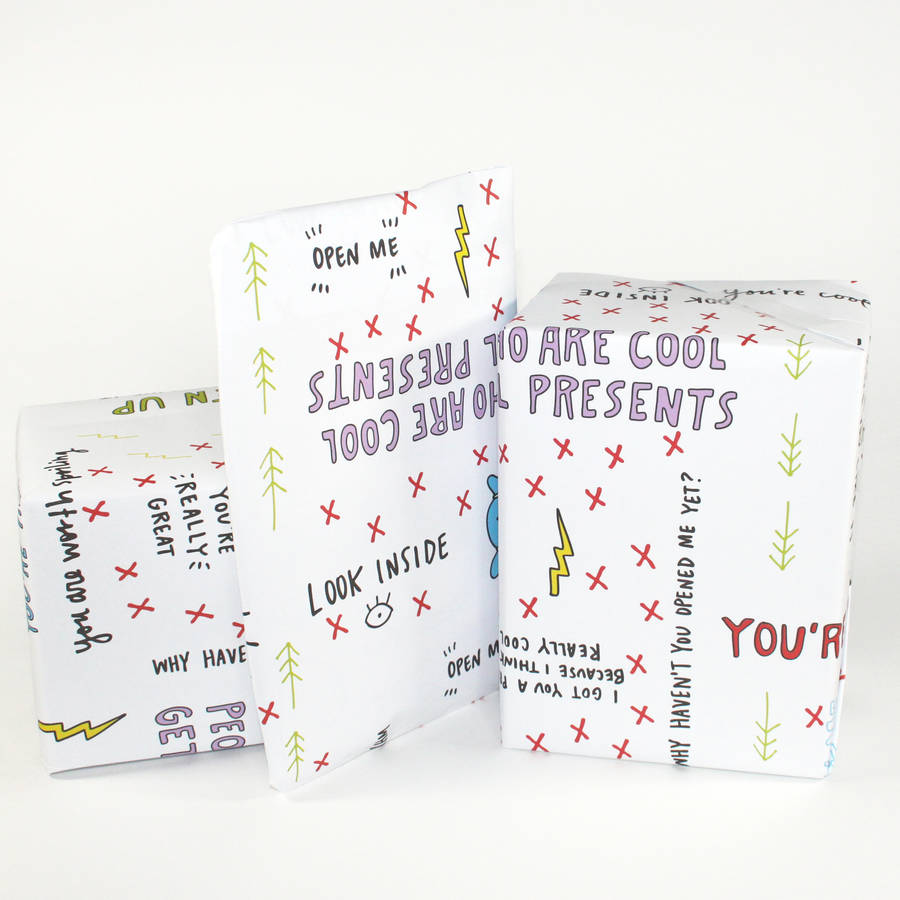 You're Rad Cool Best Friend Wrapping Paper By Angela Chick