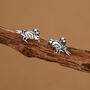 Sterling Silver Crow Bird 18 G Screw Back Stud Earrings, thumbnail 5 of 10