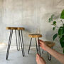 Set Of Three Planter Stands Wooden House Plant Display Tables, thumbnail 2 of 5