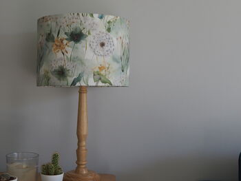 Green And Mustard Dandelion Lampshade, 3 of 8