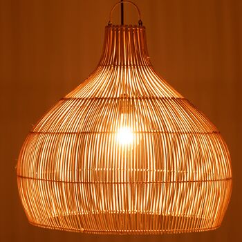 Extra Large Rattan Pear Shape Lampshade Pendant, 6 of 6
