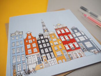 Amsterdam Skyline Greetings Card, 2 of 2