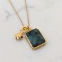 The Duo Emerald Necklace, 18ct Gold Plated, thumbnail 1 of 12