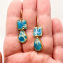 Turqoise Dainty Drop, Clay And Resin Earrings, thumbnail 11 of 12