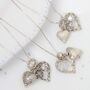 Two Heart Necklace In Sterling Silver, thumbnail 1 of 9