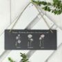 Personalised Family Birth Flowers Hanging Slate Plaque, thumbnail 3 of 5