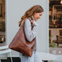 Minimalist Leather Hobo Tote Bag, thumbnail 1 of 8