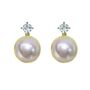 Celestia Zirconia And Pearl Earrings, thumbnail 3 of 7