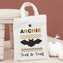 Personalised Cotton Halloween Trick Or Treat Bag, thumbnail 1 of 12