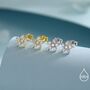 Uncoloured Forget Me Not Flower Cz Stud Earrings, thumbnail 6 of 12