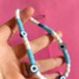 Evil Eye Blue Pattern Mobile Phone Charm Strap, thumbnail 4 of 5