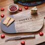 Personalised Wood And Slate Cheese Board Valentine's Day Gift For Him Or Her, thumbnail 1 of 5