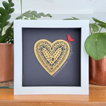 50th Anniversary Heart Framed Papercut, 3 of 8